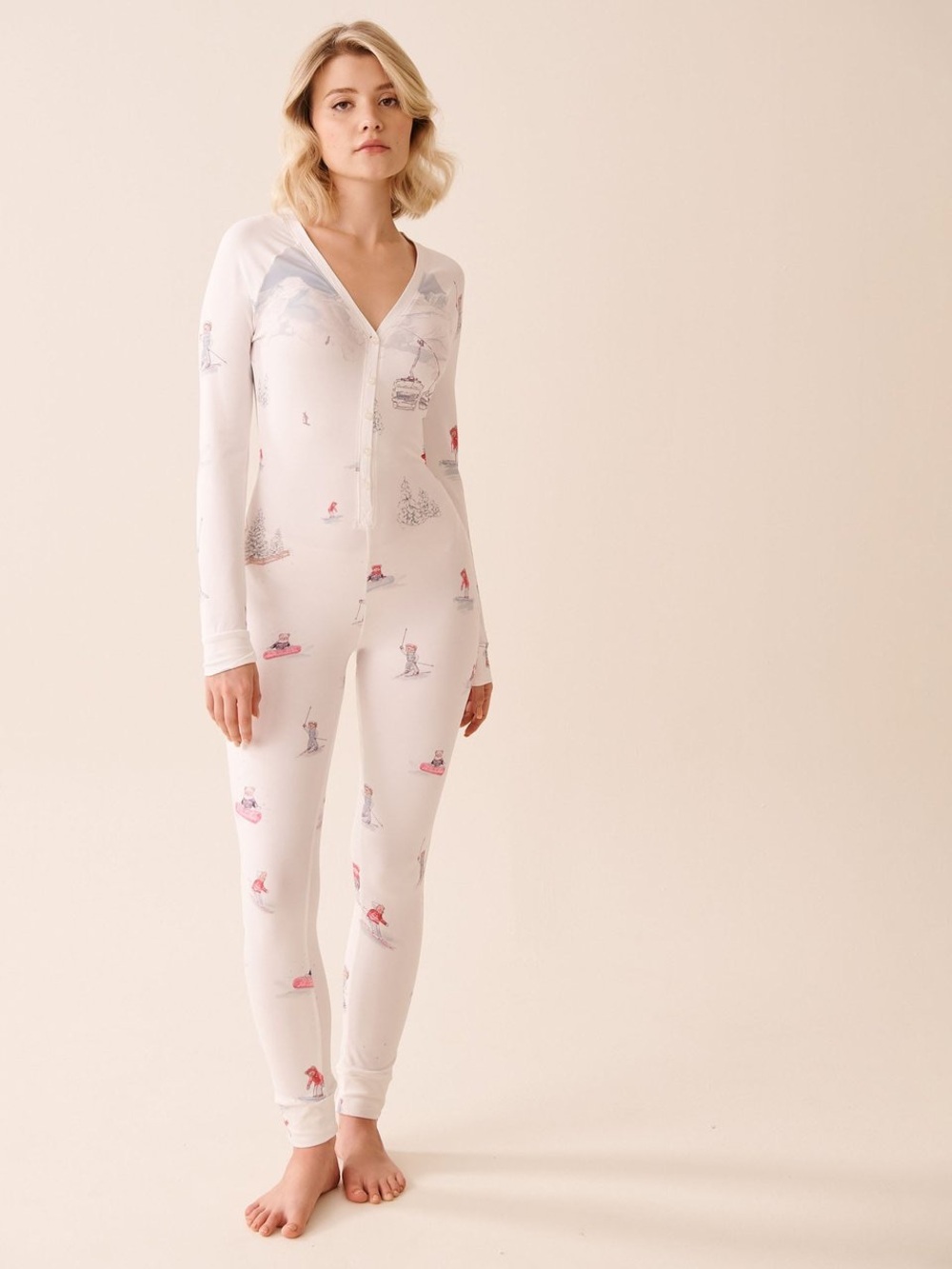 La Vie En Rose Après-Ski Print Super Soft Long Sleeve Jumpsuit